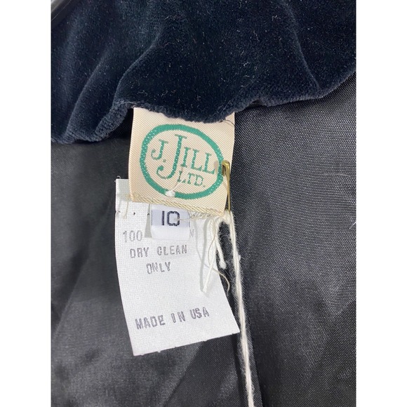 Vtg nwot J Jill 10 black velvet top jacket USA made Dressy Holiday Party - Picture 8 of 8